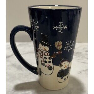 St. Nicholas Square The Snow Friends Collection Tall Coffee Mug Snowmen 6"